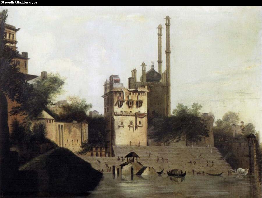 unknow artist View of Benares with Aurangzeb-s Mosque